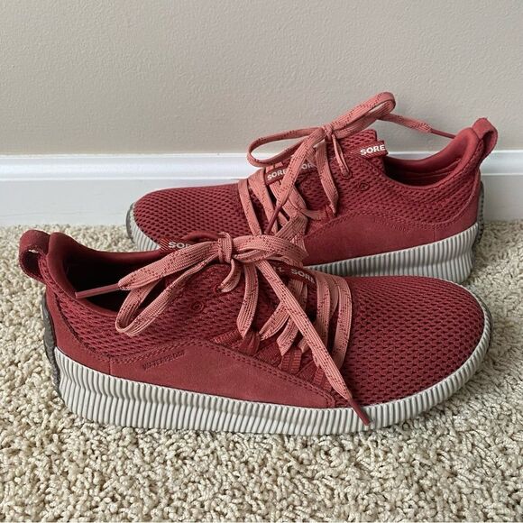 Sorel Out n About Sneakers Waterproof Red 7 - Picture 1 of 6
